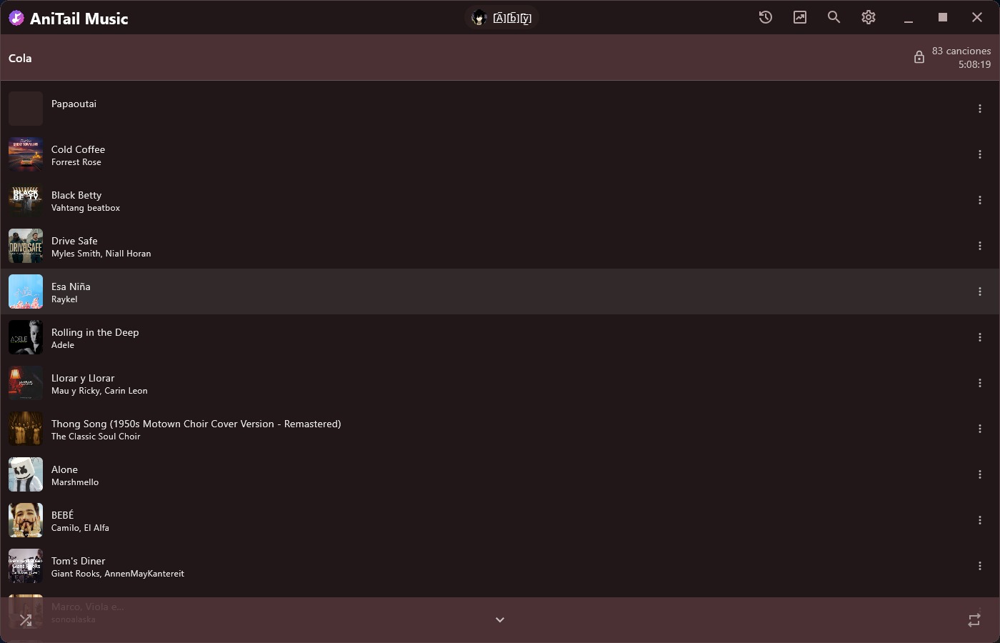 Vista desktop de AniTail 4